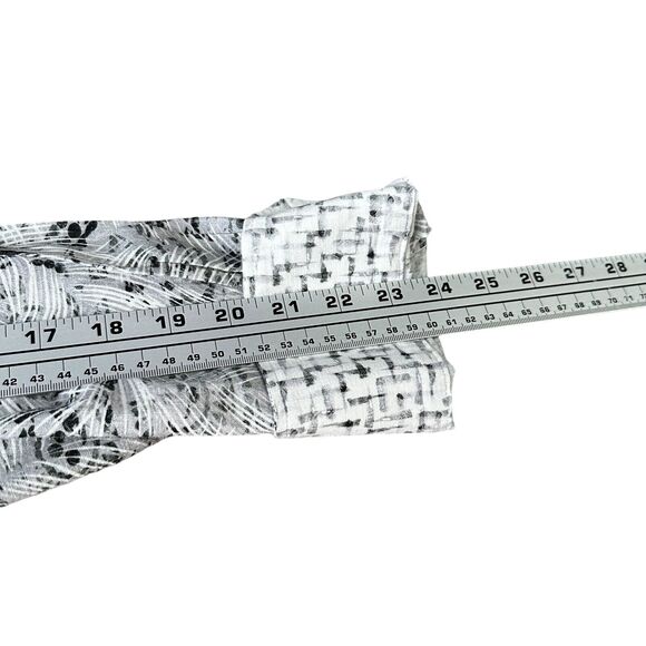 Robert Graham Shirt Men’s 2XL XXL Geometric Gray Flip Cuff Button Up Linen Blend - Picture 10 of 11